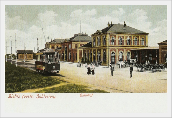 Dworzec kolejowy w Bielsku.
