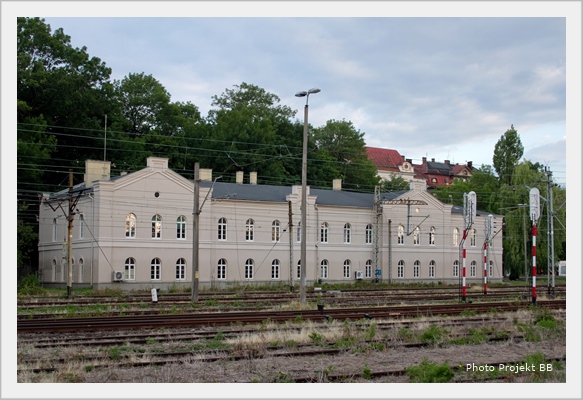 Budynek starego dworca kolejowego w Bielsku.