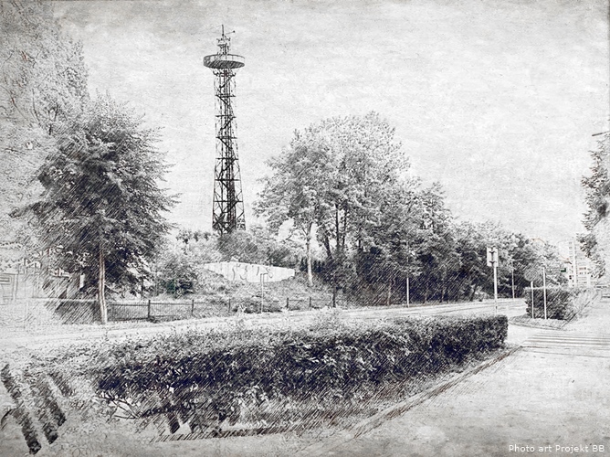Wieża spadochronowa w Bielsku.