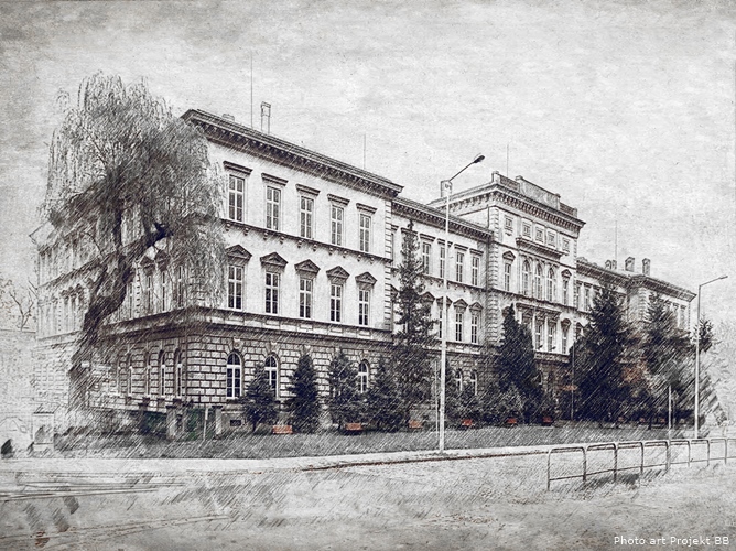 Gmach szkół średnich w Bielsku.