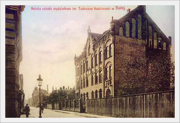Szkoła Kościuszki w Białej.